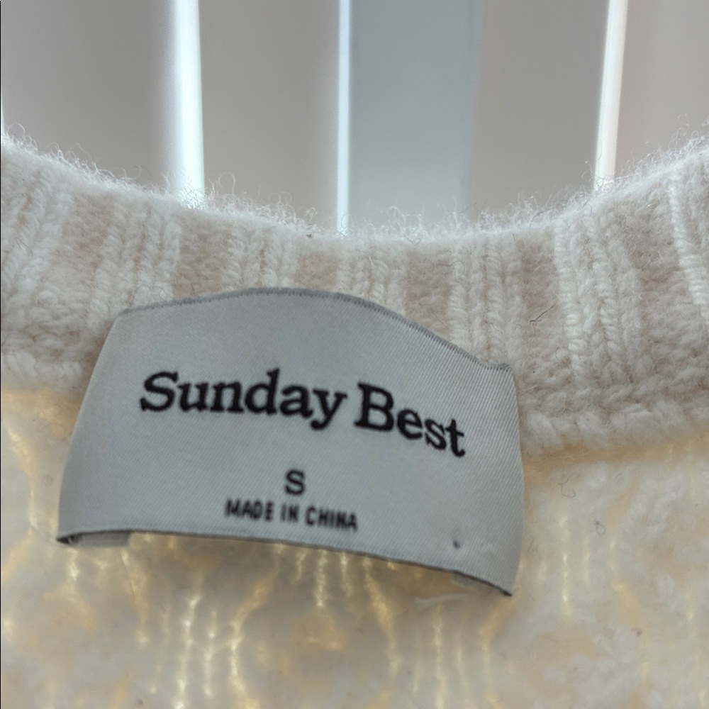 Sunday Best Cream Cable Knit Sweater - Picture 2 of 7